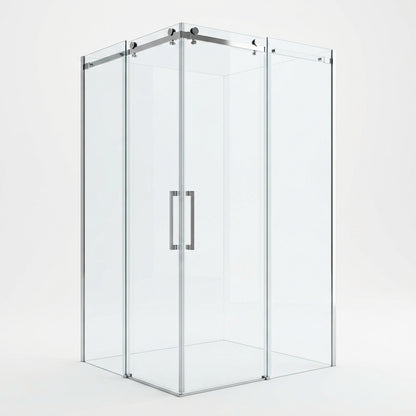 CA Banyo Parlak Krom Üstten Makaralı Sürgülü  Duşakabin