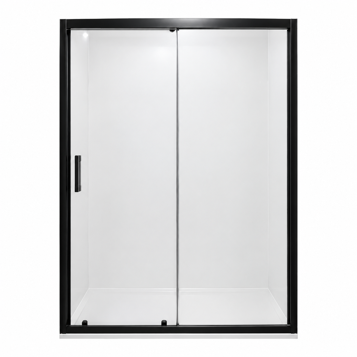 CA Banyo Mat Siyah Çerçeveli Buzlu Cam Sürgülü Duşakabin
