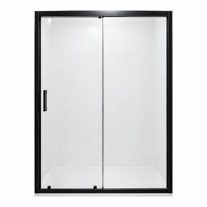 CA Banyo Mat Siyah Çerçeveli Buzlu Cam Sürgülü Duşakabin