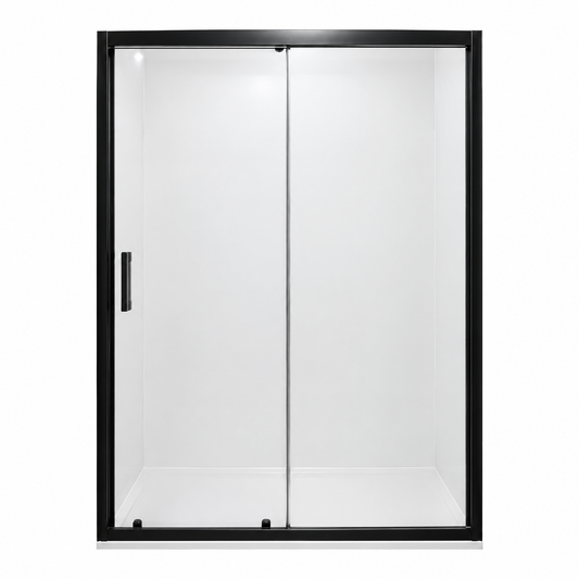 CA Banyo Mat Siyah Çerçeveli Buzlu Cam Sürgülü Duşakabin