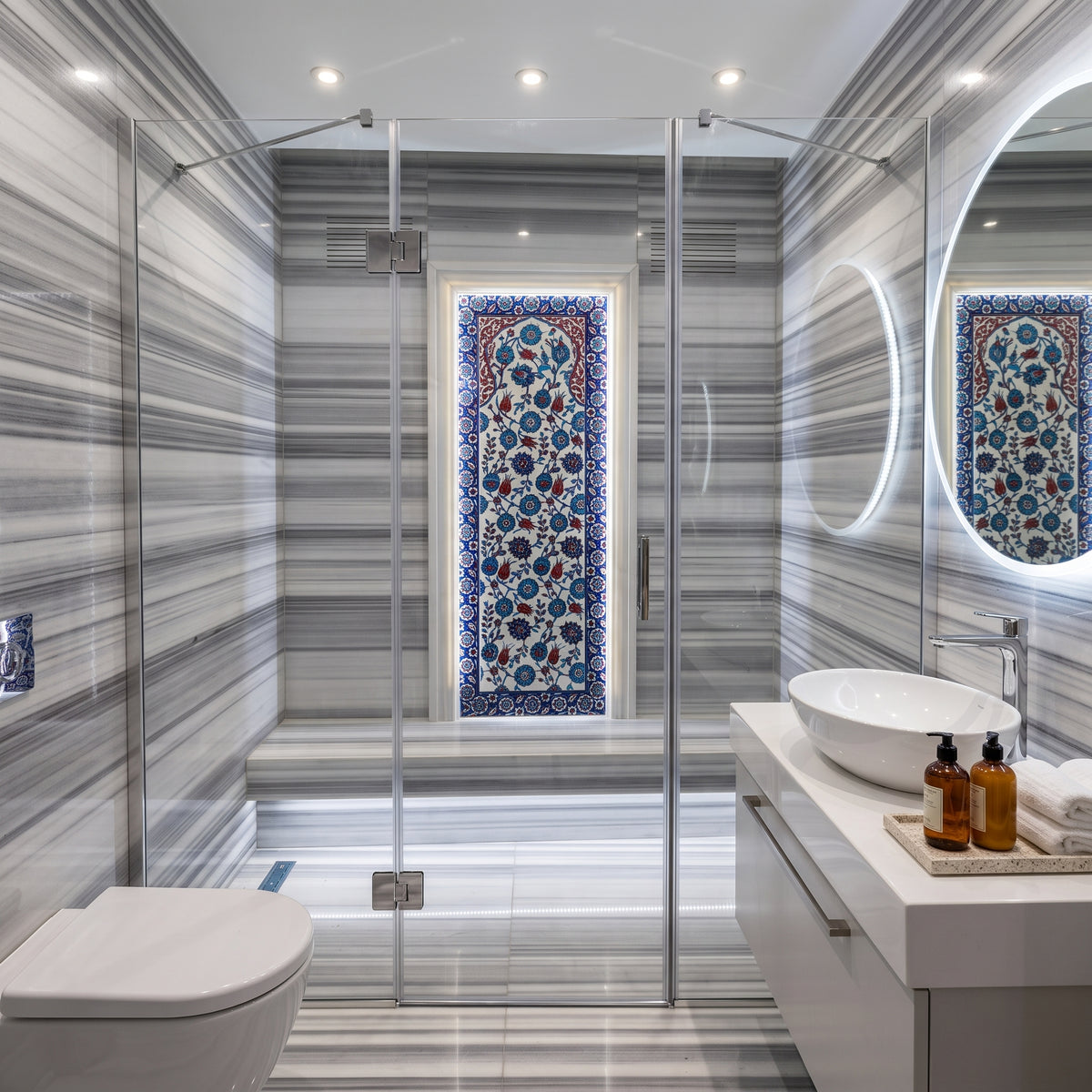 CA Banyo Parlak Krom Menteşeli İki Duvar Arası Duşakabin